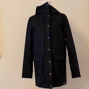 Sorel Womens Black Raincoat with Hood